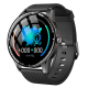 Montre Connectée Étanche IP67 Écran Tactile 1.28 Pouces Bluetooth Appels Suivi Sommeil Fréquence Cardiaque Noire 128M Autonomie 15 Jours