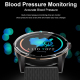 Montre Connectée Étanche IP67 Écran Tactile 1.28 Pouces Bluetooth Appels Suivi Sommeil Fréquence Cardiaque Noire 128M Autonom...