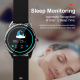 Montre Connectée Étanche IP67 Écran Tactile 1.28 Pouces Bluetooth Appels Suivi Sommeil Fréquence Cardiaque Noire 128M Autonom...