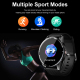 Montre Connectée Étanche IP67 Écran Tactile 1.28 Pouces Bluetooth Appels Suivi Sommeil Fréquence Cardiaque Noire 128M Autonom...