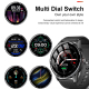 Montre Connectée Étanche IP67 Écran Tactile 1.28 Pouces Bluetooth Appels Suivi Sommeil Fréquence Cardiaque Noire 128M Autonom...