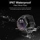 Montre Connectée Étanche IP67 Écran Tactile 1.28 Pouces Bluetooth Appels Suivi Sommeil Fréquence Cardiaque Noire 128M Autonom...
