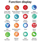 Montre Connectée Étanche IP67 Écran Tactile 1.28 Pouces Bluetooth Appels Suivi Sommeil Fréquence Cardiaque Noire 128M Autonom...