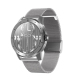 Montre Connectée IP68 Étanche 1.3 Pouces Appels Bluetooth Suivi Sommeil Fréquence Cardiaque Bracelet Acier Argenté