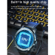 Montre Connectée IP68 Étanche 1.3 Pouces Appels Bluetooth Suivi Sommeil Fréquence Cardiaque Bracelet Acier Argenté - www.yoni...