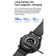 Montre Connectée IP68 Étanche 1.3 Pouces Appels Bluetooth Suivi Sommeil Fréquence Cardiaque Bracelet Acier Argenté - www.yoni...