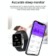 Montre Connectée IP68 Étanche Écran TFT 1.7 Pouces Avec Surveillance Oxygène Sanguin Température Corporelle Diagnostic Médica...