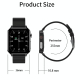 Montre Connectée IP68 Étanche Écran TFT 1.7 Pouces Avec Surveillance Oxygène Sanguin Température Corporelle Diagnostic Médica...