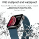 Montre Connectée IP68 Étanche Écran TFT 1.7 Pouces Avec Surveillance Oxygène Sanguin Température Corporelle Diagnostic Médica...