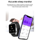 Montre Connectée IP68 Étanche Écran TFT 1.7 Pouces Avec Surveillance Oxygène Sanguin Température Corporelle Diagnostic Médica...
