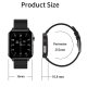 Montre Connectée IP68 Étanche Écran TFT 1.7 Pouces Avec Surveillance Oxygène Sanguin Température Corporelle Diagnostic Médica...