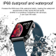 Montre Connectée IP68 Étanche Écran TFT 1.7 Pouces Avec Surveillance Oxygène Sanguin Température Corporelle Diagnostic Médica...