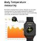 Montre Connectée Étanche IP68 avec Écran Tactile IPS 1.69 Pouces Surveillance Sommeil Fréquence Cardiaque Appels Bluetooth Te...