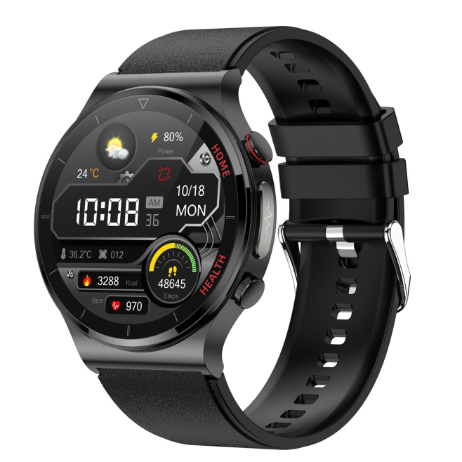 Montre Connectée Santé Avancée Écran 1.32 Pouces Surveillance Température ECG Pression Artérielle Longue Autonomie IP68 - www...