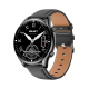 Montre Connectée Santé avec Écran Rond 1.32 Pouces Bracelet Cuir Surveillance Température Corporelle ECG Tension Artérielle Autonomie 30 Jours