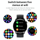Montre Connectée Multifonction Appels BT Suivi Santé Étanche Cuir Noir - www.yonis-shop.com