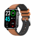 Montre Connectée Écran Carré HD 1.7 Pouces Bracelet Cuir Surveillance Température Corporelle et Oxygène Sanguin Autonomie 30 ...