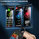 Montre Connectée Cuir 1.14 Pouces Écouteurs Détachables Appels Bluetooth Étanche Vie Quotidienne Multisport Santé Synchronisa...