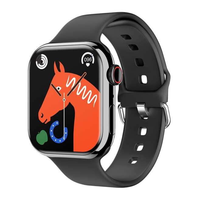 Montre Connectée 2.05 Pouces Écran Tactile Appels Bluetooth Surveillance Oxygène Sanguin Étanche IP68 Charge Sans Fil Multisp...