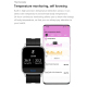 Montre Connectée Santé Avancée Ecran TFT 1.85 Pouces Bracelet Cuir Suivi Médical Complet Appels Bluetooth Oxygène Sanguin Tem...