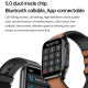 Montre Connectée Étanche IP67 Avec Bracelet En Cuir Et Écran Tactile 1.96 Pouces Pour Appels Bluetooth Et Suivi Santé Complet...