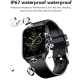 Montre Connectée IP67 Étanche Bracelet Silicone Fonctions Multiples Bluetooth Appels Moniteur Cardiaque Sommeil Musique - www...