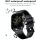 Montre Connectée IP67 Étanche Bracelet Silicone Fonctions Multiples Bluetooth Appels Moniteur Cardiaque Sommeil Musique - www...