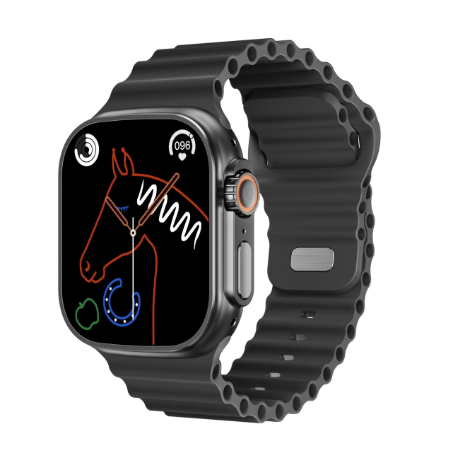 Montre Connectée Étanche IP67 Avec Bande Silicone Océan Écran 2.2 Pouces Fonctions Santé NFC Musique Sports Pour Android IOS ...