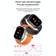 Montre Connectée Étanche IP67 Avec Bande Silicone Océan Écran 2.2 Pouces Fonctions Santé NFC Musique Sports Pour Android IOS ...