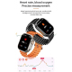 Montre Connectée Étanche IP67 Avec Bande Silicone Océan Écran 2.2 Pouces Fonctions Santé NFC Musique Sports Pour Android IOS ...