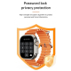 Montre Connectée Étanche IP67 Avec Bande Silicone Océan Écran 2.2 Pouces Fonctions Santé NFC Musique Sports Pour Android IOS ...