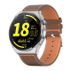 Montre Connectée Écran TFT 1.36 Pouces Appels Bluetooth Surveillance Oxygène Sanguin Bracelet Cuir Noir Charge Sans Fil IP68 ...