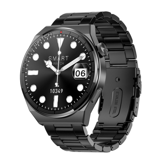 Montre Connectée 1.36 Pouces TFT Appels Bluetooth Surveillance Oxygène Sanguin Étanche IP68 Bracelet Acier - www.yonis-shop.com