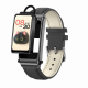 Montre Connectée Luxe 1.57 Pouces Bluetooth Appels et Oreillette Détachable IP67 en Cuir Argenté Fonctions Santé et Sport Com...