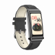 Montre Connectée Luxe 1.57 Pouces Bluetooth Appels et Oreillette Détachable IP67 en Cuir Argenté Fonctions Santé et Sport Com...