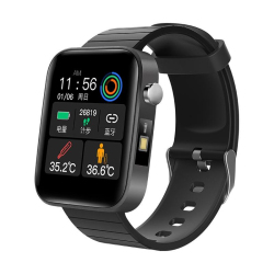 Montre Connectée 1.54 Pouces Avec Surveillance Température Corporelle Et Lampe Torche Fonctions Multisport Étanche IP67 Compatibilité Android IOS