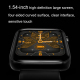 Montre Connectée 1.54 Pouces Avec Surveillance Température Corporelle Et Lampe Torche Fonctions Multisport Étanche IP67 Compa...