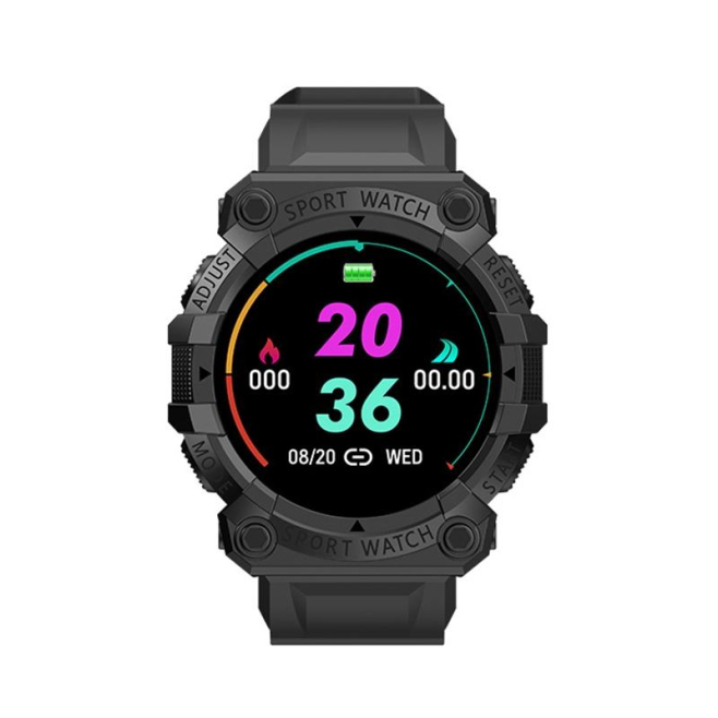 Montre Connectée Sportive Rose 1.44 Pouces Écran Tactile Suivi Fréquence Cardiaque Modes Multisports Compatible Android iOS -...