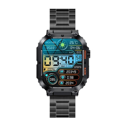 Montre Connectée Étanche Bluetooth Appels Musique Suivi Santé Écran IPS 1.96 Pouces Multisport Compatibilité Android iOS