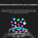 Montre Connectée Sportive Étanche 1.43 Pouces Bluetooth Appels Musique Notifications Santé Cuir Marron Compatibilité IOS Andr...