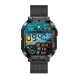 Montre Connectée Multifonction Étanche Appels Bluetooth Musique Suivi Santé Compatible Android IOS Black Steel