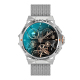 Montre Connectée Sportive Étanche 1.43 Pouces Bluetooth Appels Musique Surveillance Santé en Argent Acier Compatible Android IOS