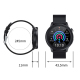 Montre Connectée Sportive Rouge 1.3 Pouces Suivi Multisport Étanche IP68 Avec Moniteur De Fréquence Cardiaque Et Notification...