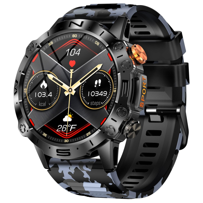 Montre Connectée IP67 Bluetooth 5.0 Écran AMOLED 1.43 Pouces avec Appels Voix et Suivi Santé Avancé - www.yonis-shop.com