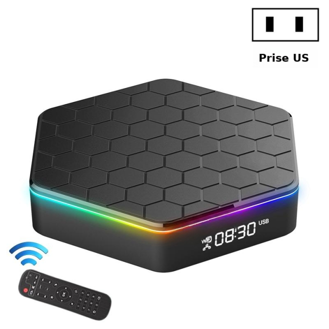 Box TV Android 12 Pour Divertissement Multimédia 8K WiFi 6 4 Go 32 Go Avec Télécommande Et Décodage H265 - www.yonis-shop.com