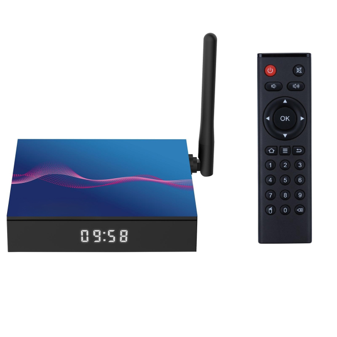 Boîtier Android TV 4K Ultra HD Android 14 Avec Télécommande 4 Go 64 Go Wi-Fi 5G Bluetooth 5.0 Et Ethernet - www.yonis-shop.com