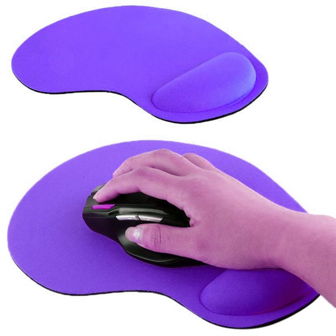 Tapis de souris repose poignet de qualit&eacute; ergonomique ultra fin violet - www.yonis-shop.com