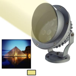 Projecteur ext&eacute;rieur LED haute puissance blanc chaud aluminium 3W