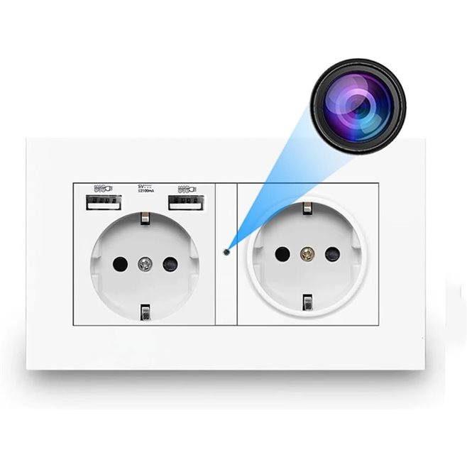 Prise Caméra Espion WiFi Full HD 1080p Détection de Mouvement - www.yonis-shop.com