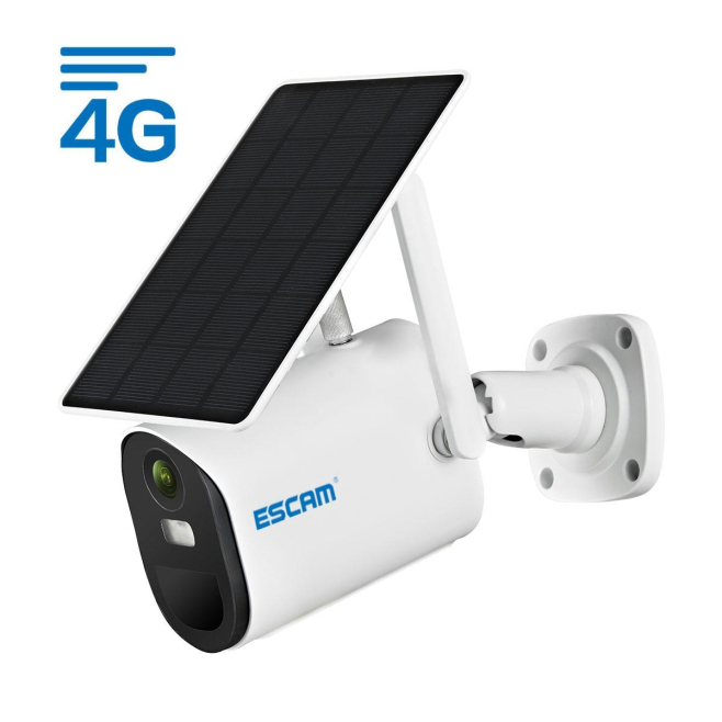 Camera Surveillance HD 1080P 4G Solaire IP66 Vision Nocturne Audio Bidirectionnel Batterie Rechargeable 14400mAh Alarme PIR S...